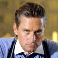 Gordon Gekko interpretato da Michael Douglas