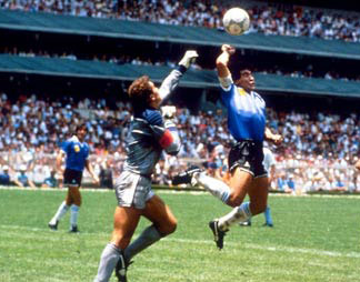 Il gol di mano di Maradona