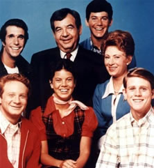 Foto di gruppo per il cast di Happy days